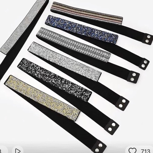 Rhinestone gemstone rhinestone elastic waistband belt